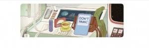 Douglas Adams 61st Birthday Google Doodle