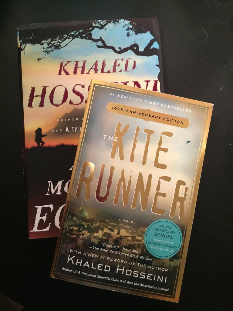 Signed copies of THE KITE RUNNER and AND THE MOUNTAINS ECHOED . 