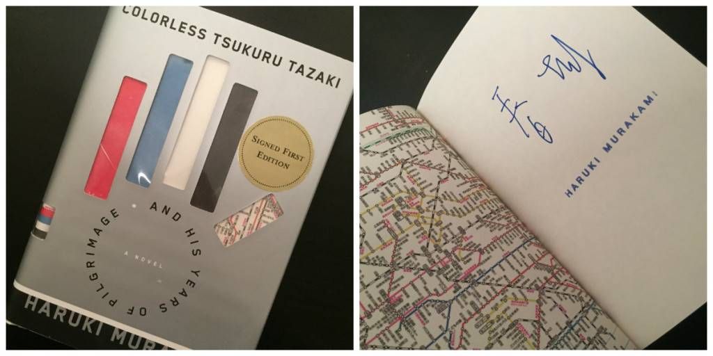 A signed first edition of COLORLESS TSUKURU TAZAKI AND HIS YEARS OF PILGRIMAGE.