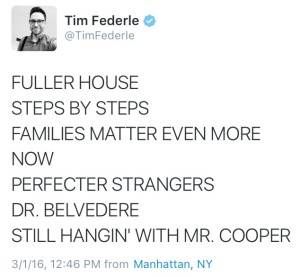 Tim Federle Fuller House Tweet