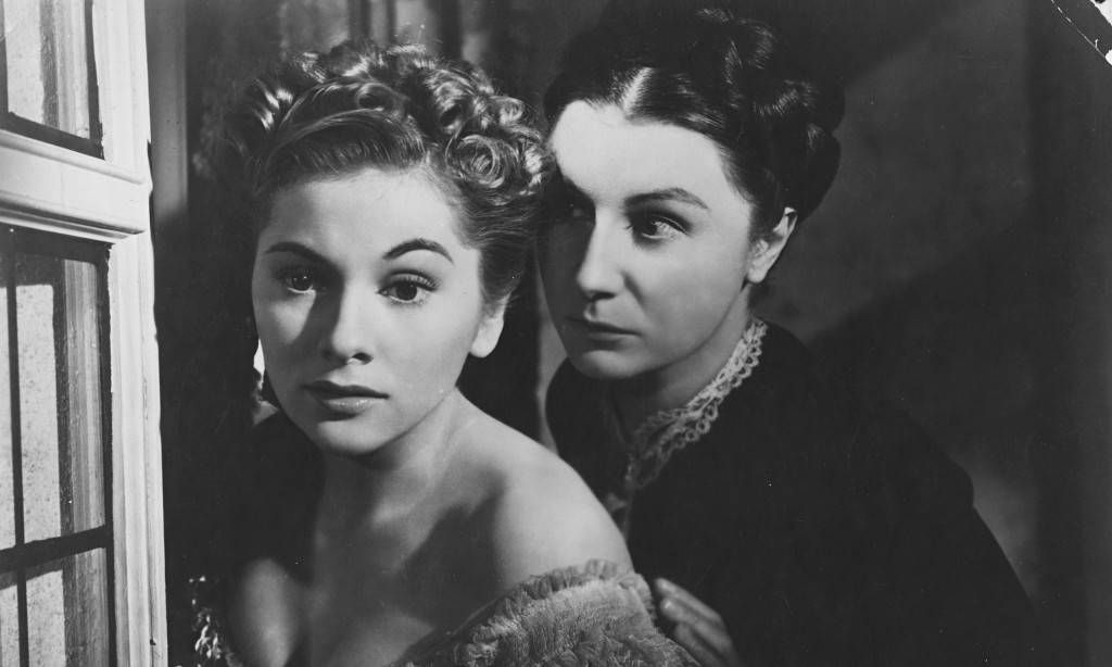 Judith Anderson as Mrs Danvers in Hitchcock's screen adaptation of Rebecca, by Daphne du Maurier.