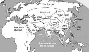 The world economic system in the 14th century.
