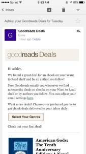 Goodreads Deals Mobile