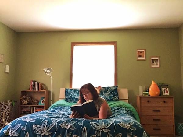 kelly reading bedroom