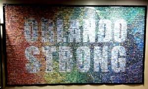Gale (of Cengage Learning) collected over 3,000 images representing libraries, librarians, and their communities to create this mosaic, which they donated to the Orange County Library System