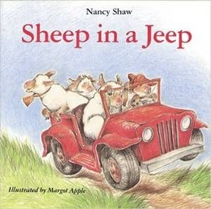 Sheep in a Jeep book by Nancy Shaw illustrated by Margot Apple