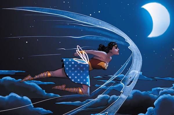 Wonder Woman in flight