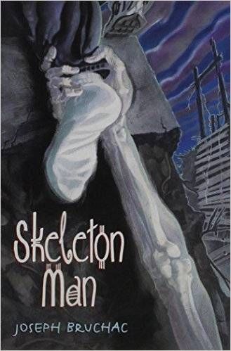 book cover of skeleton man by joseph bruchac