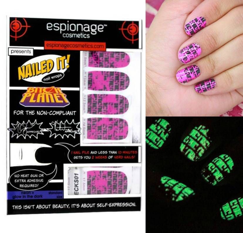 Bitch Planet - Non-Compliant NC nail wraps from Espionage Cosmetics
