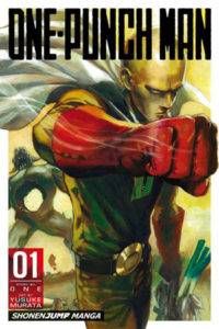 One-Punch Man volume 1 cover. Story by One & Art by Yusuke Murata. VIZ Media.