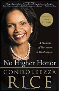 Book cover for no higher honor by condoleezza rice