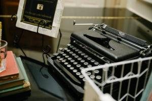 antique typewriter guest book