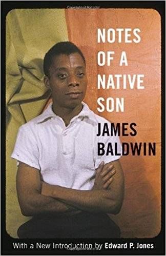 cover of Notes of a Native Son by James Baldwin; photo of Baldwin, a Black man