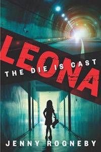Leona book cover: a street tunnel faded into a hallway with a little girl's silhouette