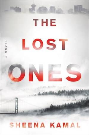 The Lost Ones book cover: black and white landscape with city buildings faded in at top