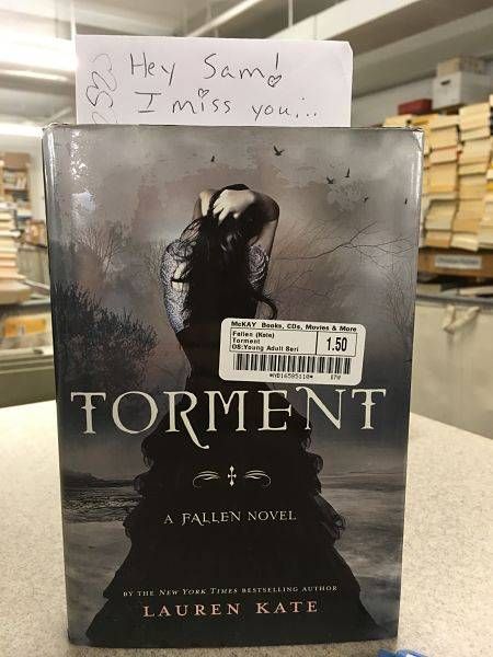 A personal letter used as a bookmark in the YA novel Torment.