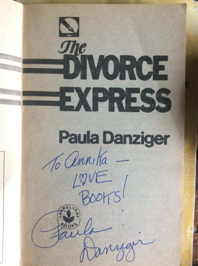"To Annika— LOVE BOOK! Paul Danziger"