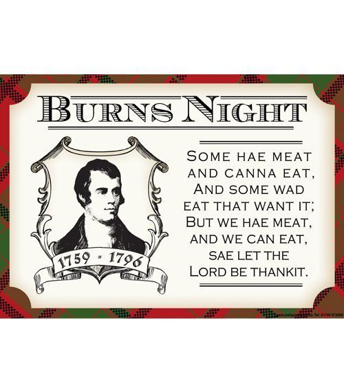 Burns Night Selkirk Grace Poem | Bookriot.com