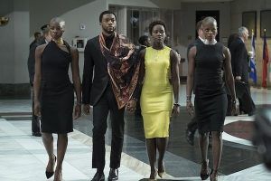 Okoye, T'Challah, Nakia and Shuri at the UN in the Black Panther movie From 47 Black Panther Quotes That Will Move, Inspire, and Get You Fired Up | BookRiot.com
