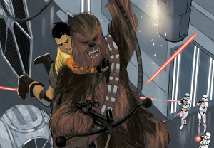 Star Wars: Chewbacca Art from A Beginner's Guide to Star Wars Comics | bookriot.com