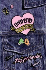 cover image: a jean jacket pocket with pins of zombie hands pinky swearings and a heart with the title