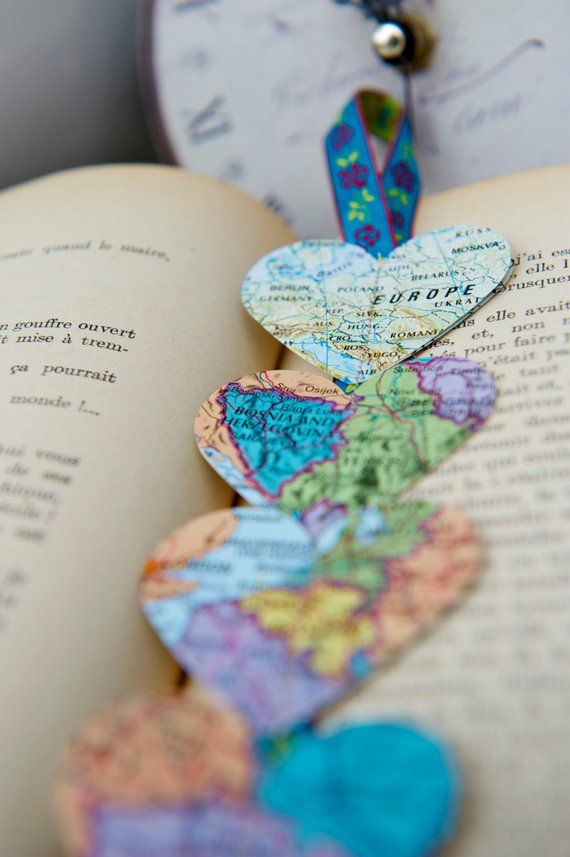 heart map bookmarks