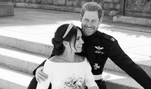 photo of prince harry and meghan markle at their wedding