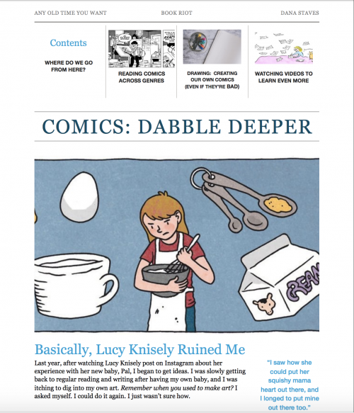 Comics Syllabus to Dabble Deeper, Page One | Book Riot