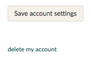 Goodreads delete account button