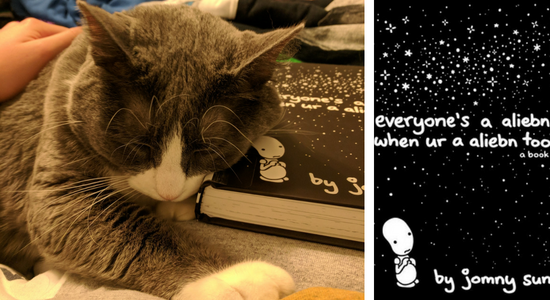 My cat reviews Everyone's a Aliebn When Ur a Aliebn Too by Jomny Sun