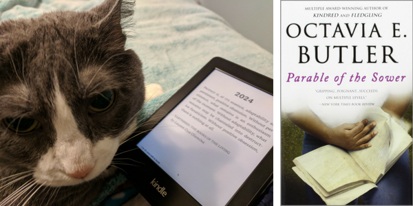 My cat reviews Parable of the Sower by Octavia E. Butler