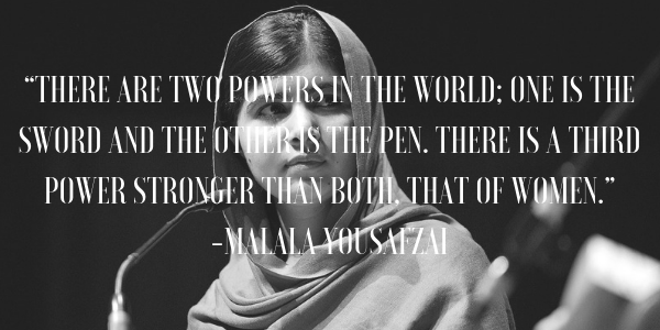 There Are Two Powers Quote from 25 Inspiring Malala Yousafzai Quotes | bookirot.com