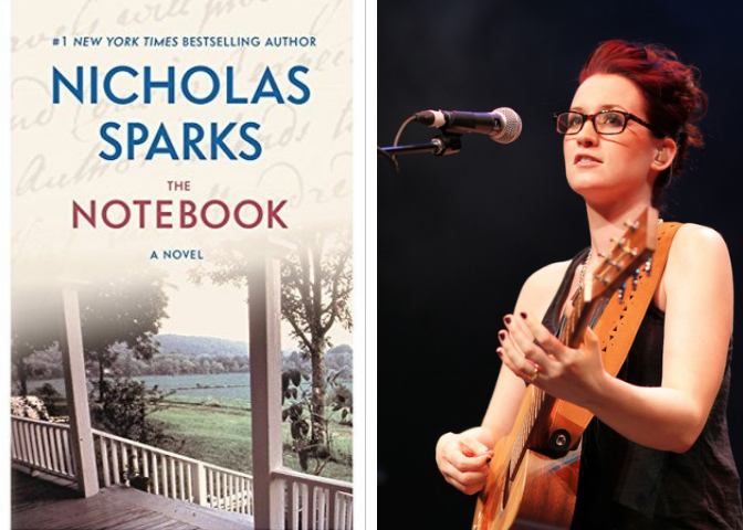 The Notebook cover and Ingrid Michaelson headshot