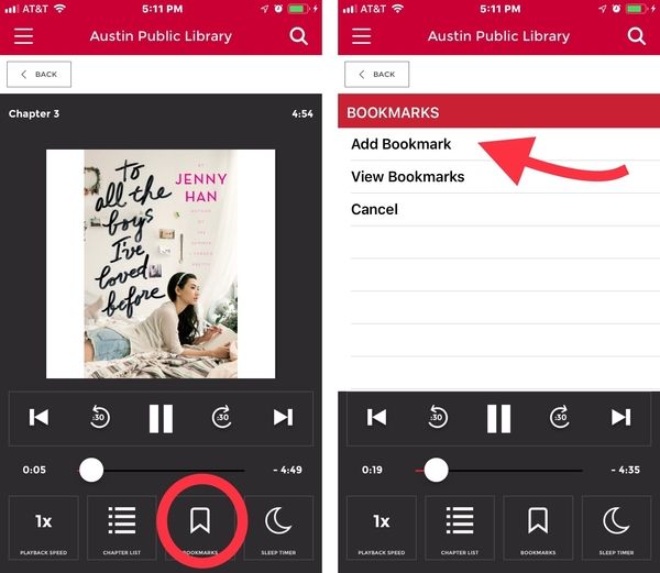 Screenshot demonstrating how to listen to audiobooks on iphone using RB Digital