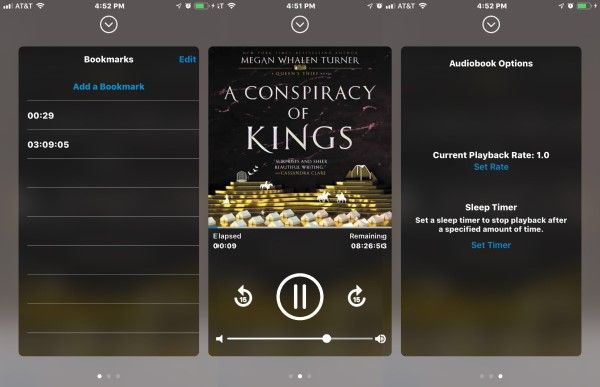 Screenshot demonstrating how to listen to audiobooks on iphone using Hoopla