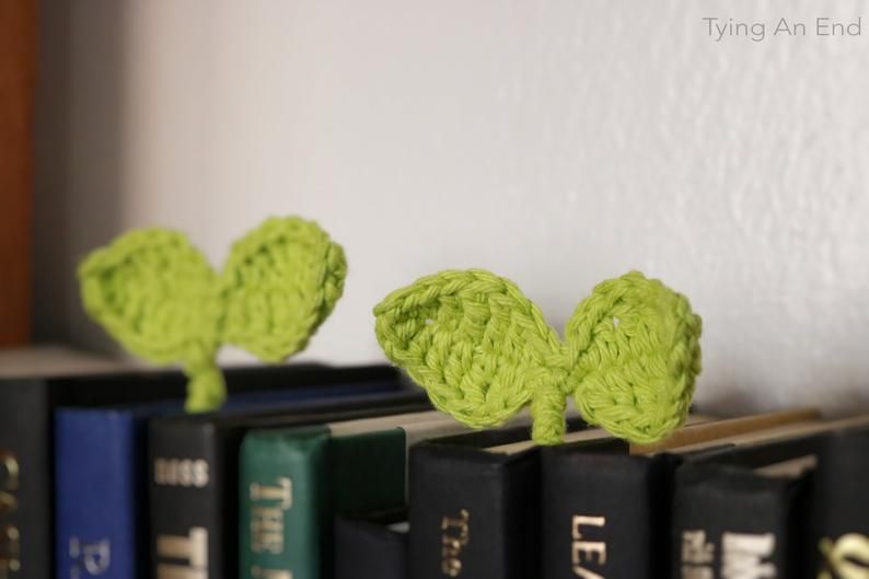 Crochet Budding Leaf Bookmark Tying An End