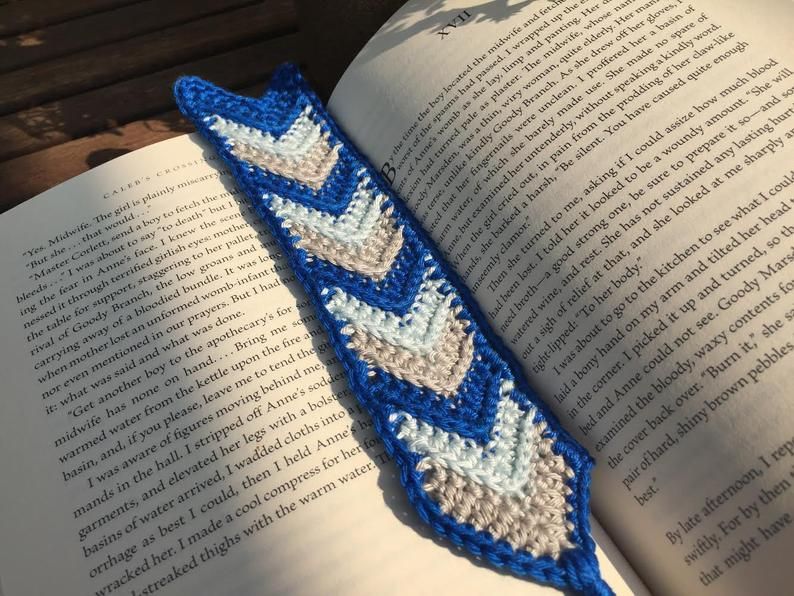 Crochet Chevron Bookmark From Rich Texture Crochet