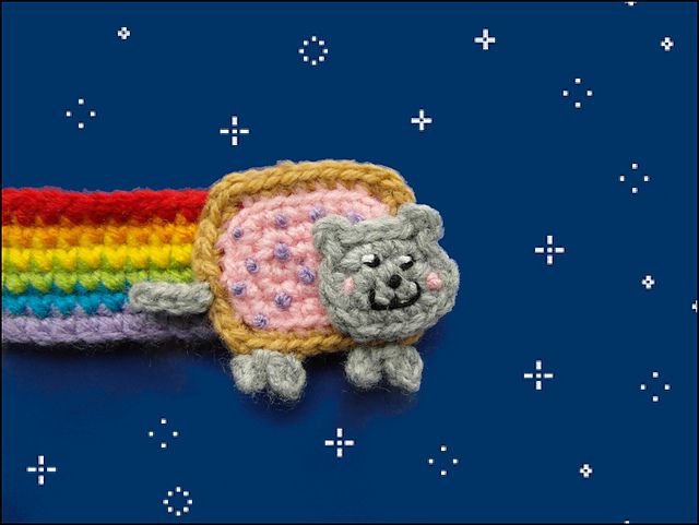 Crochet Nyan Cat Bookmark from Justyna Kacprzak