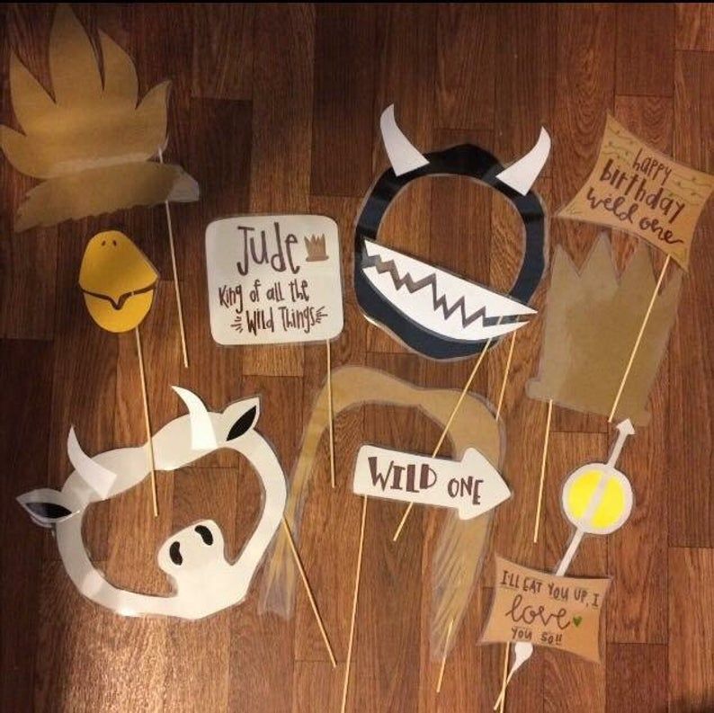 where the wild things are photo booth props