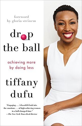 a photo of Tiffany Dufu, a Black woman with short natural hair wearing a white dress, next to the title of the book