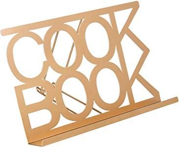 gold-toned cookbook stand