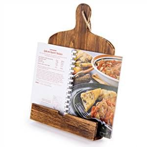 Wooden cookbook stand