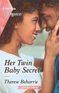 the cover of Her Twin Baby Secret by Therese Beharrie