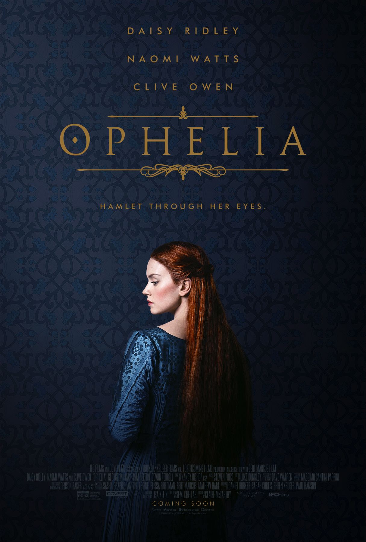 cover of Ophelia featuring Daisy Ridley