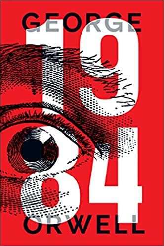 the cover of 1984 showing a close up of an eye
