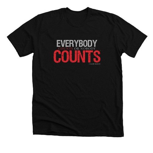 Everybody Counts or Nobody Counts by #SaveIndieBookstores T-shirt from Bonfire