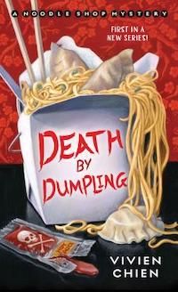 Book cover shows noodles overflowing from a Chinese takeout box.