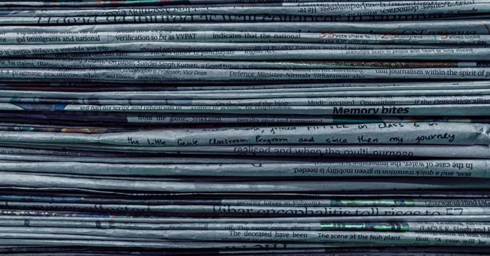 a photo of a stack of newspapers