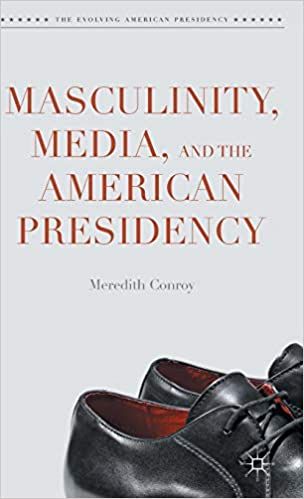 Book cover of Masculinity Media and the American Presidency shows a pair of mens shoes