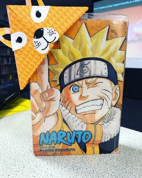 Naruto and corner bookmark, image property of Lucas Maxwell